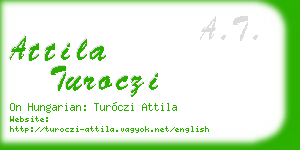 attila turoczi business card